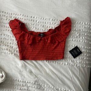 Lulus burnt orange crop top